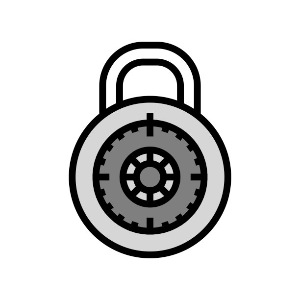 挂锁彩色安全图标矢量图图片下载