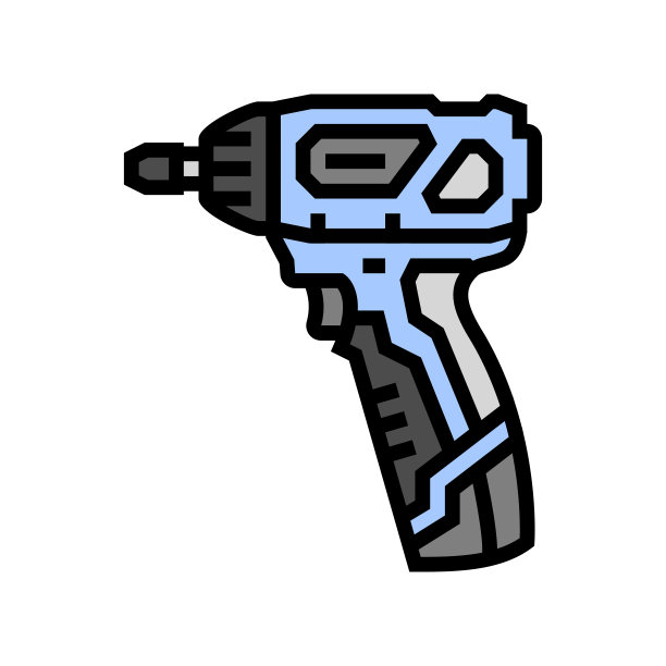 螺丝刀施工颜色图标矢量插图图片下载