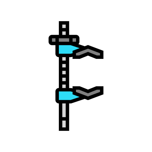 卡德里尼夹钳彩色图标矢量图图片下载
