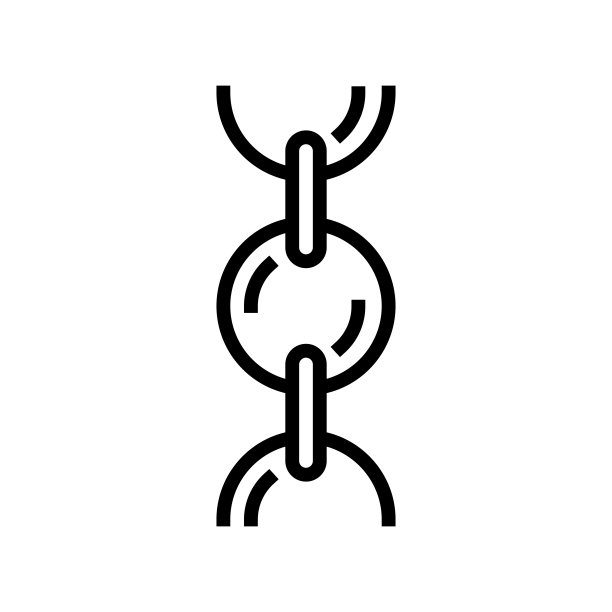 亮片链线图标矢量插图图片下载