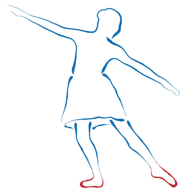 芭蕾舞画，素描矢量插图图片下载