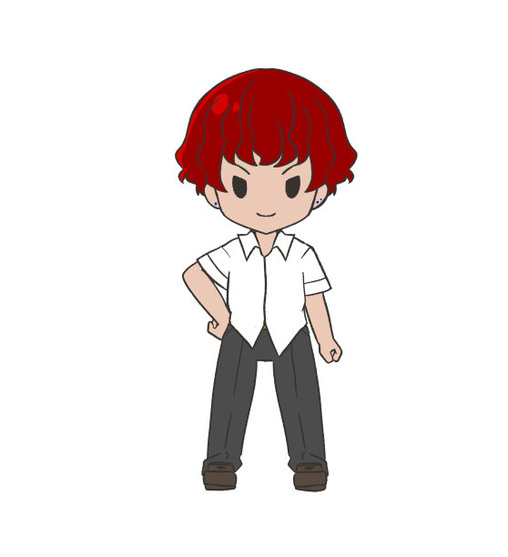 红头发的少年少年穿着日本夏季校服和学校运营插图图片下载