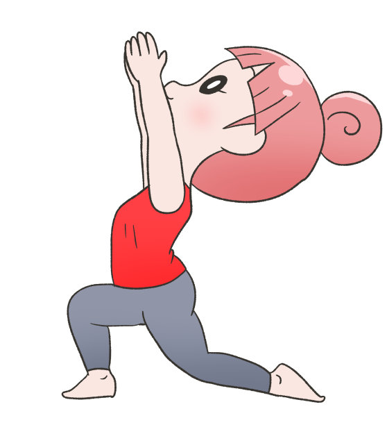 女子在瑜伽低肺姿势插图图片下载