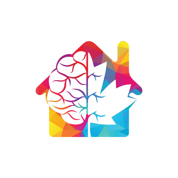 创意脑洞和枫叶logo设计图片下载