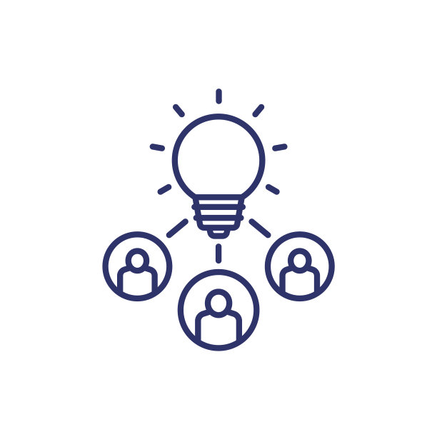 人们有一个想法线图标图片下载