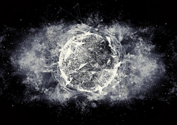 爆炸星球的3d插图图片下载