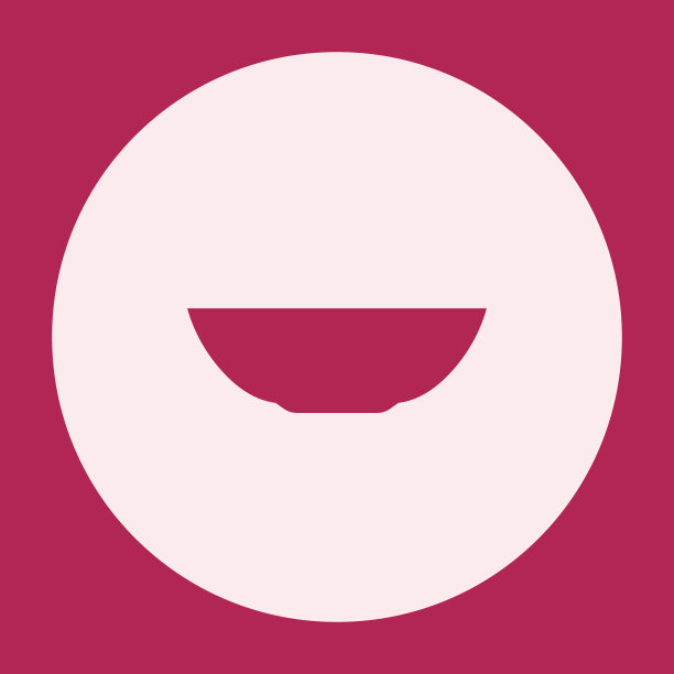 侧视图碗图标粗体字形与圆形图片下载