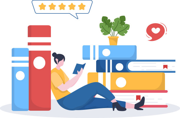 书评模板手绘漫画平用图片下载