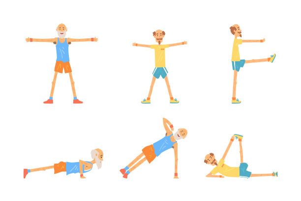 年长和成熟的男人做体育锻炼图片下载