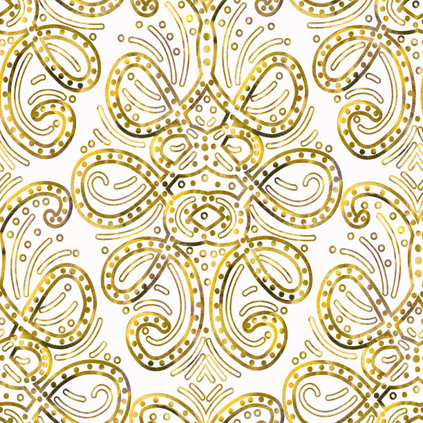 金色刺绣与阿拉伯图案图片下载