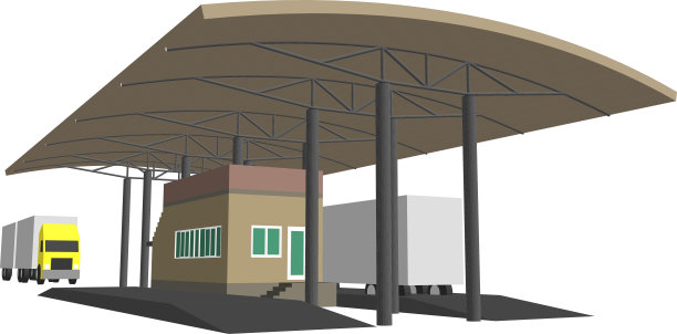 建筑工程三维插图图片下载