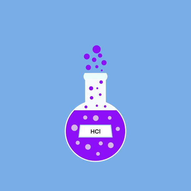 插图，盐酸在玻璃，化学实验室和工业图片下载