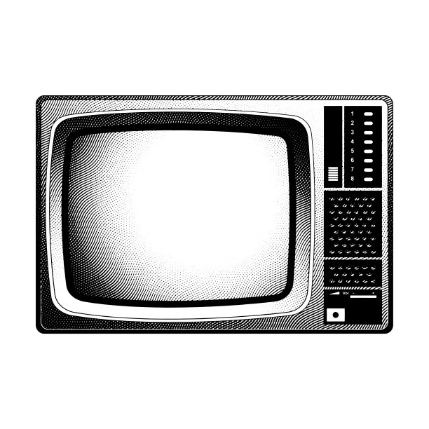 刮板雕刻CRT电视图片下载