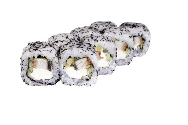 白色背景上的美味寿司，孤立的。对于餐馆的菜单，快餐图片下载