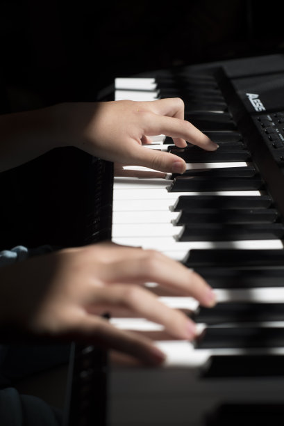 手在弹奏电子琴图片下载