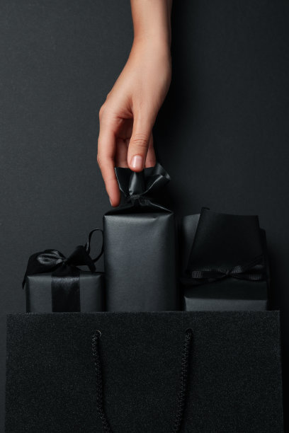 黑色星期五促销的概念，俯视图图片下载