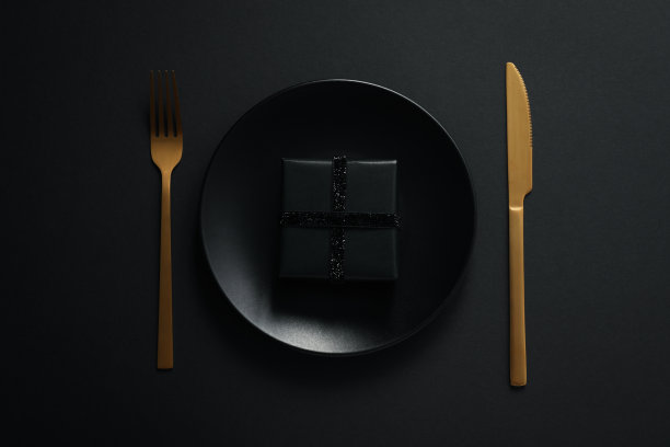 黑色星期五促销的概念，俯视图图片下载