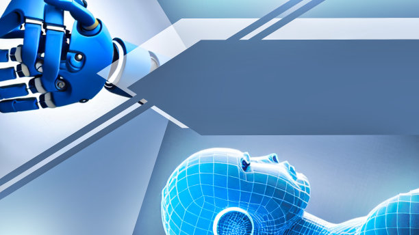 人工智能机器人技术背景与概念人工智能机器人技术创新，伴随人类未来的生活进化。网络连接的概念。科学的3 d渲染图片下载