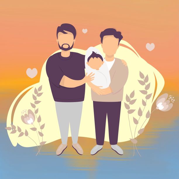 两个爸爸的家人图片下载