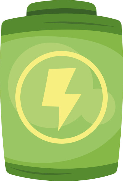 绿色电池供电图片下载