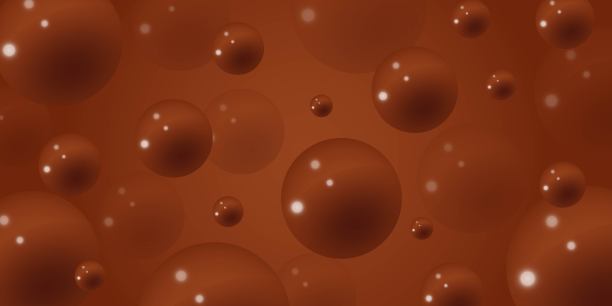 带有3d气泡的巧克力饮料的质地。棕色横幅和热巧克力。甜的食物。矢量插图。图片下载