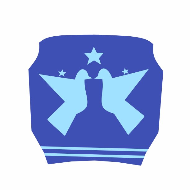 插图的鸟和星标志在中间图片下载