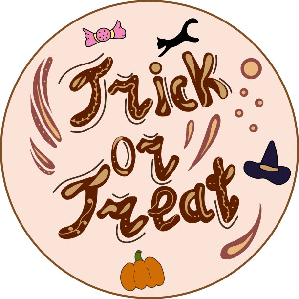 手绘题词Trick or Treat图片下载