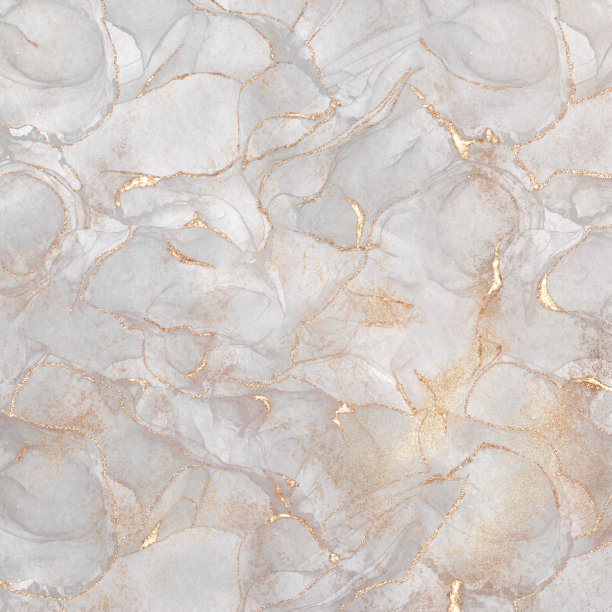 美丽而精致的插图背景与金色弯曲装饰灰色大理石般的纹理，酒精墨水艺术广场旗帜图片下载