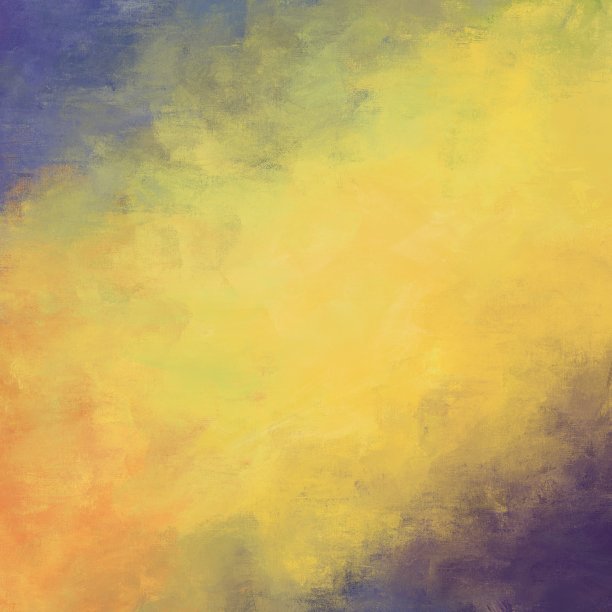 油画抽象艺术背景。柔软的黄色渐变方形模板秋天。粗糙的笔触。自然干燥的质地图片下载