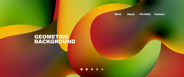 流动的渐变颜色和圆形元素和图片下载