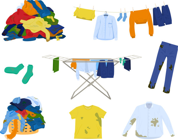 洗衣衣服平面图标图片下载