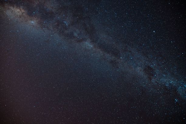银河系在黑暗天空背景上的风景照片图片下载