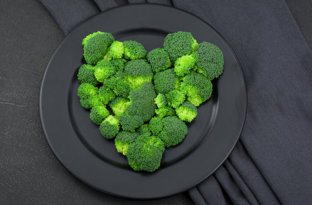 健康的食物背景与新鲜的绿色西兰花图片下载