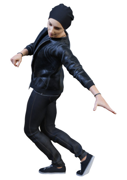 3D渲染少年男孩在白色图片下载