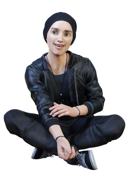 3D渲染少年男孩在白色图片下载