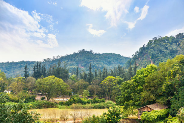 深秋的乡村自然风光图片下载