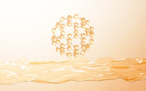 分子结构和布料材料背景，3d渲染。图片下载