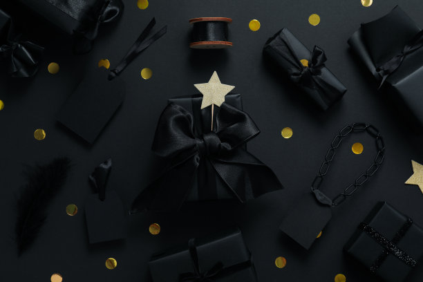 黑色星期五促销的概念，俯视图图片下载