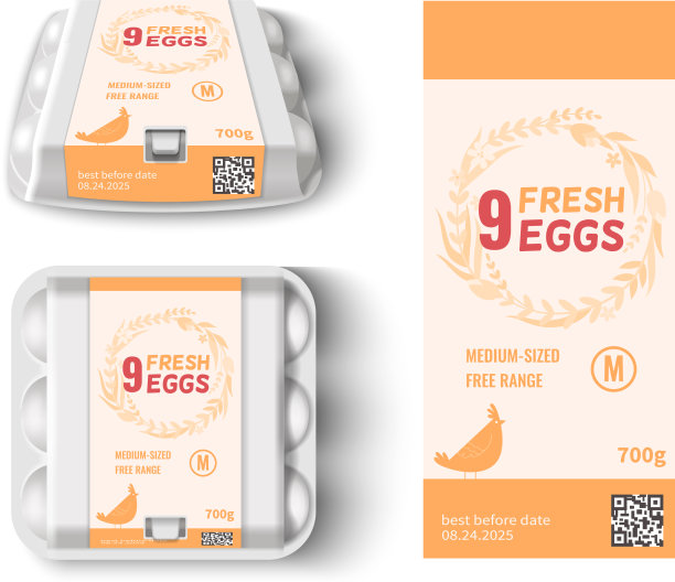 现实的鸡蛋包装模型图片下载
