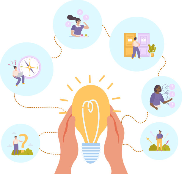 未来职业搜索平面设计理念图片下载