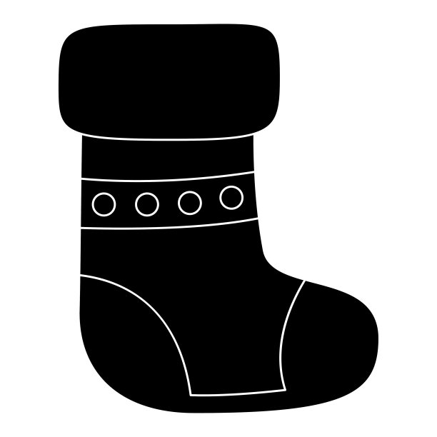 白色背景的圣诞袜图片下载