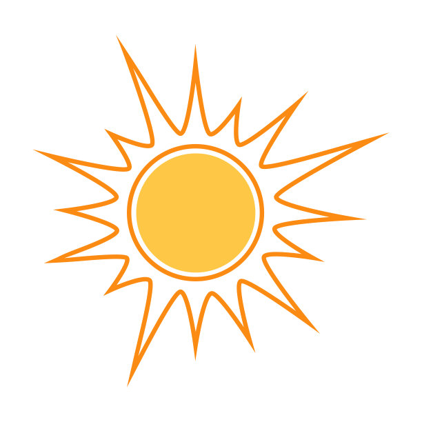 灿烂的太阳，球形太阳图标，卡通文字框，各种圆形语音气泡，对话图片下载