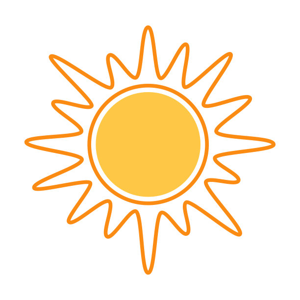 灿烂的太阳，球形太阳图标，卡通文字框，各种圆形语音气泡，对话图片下载