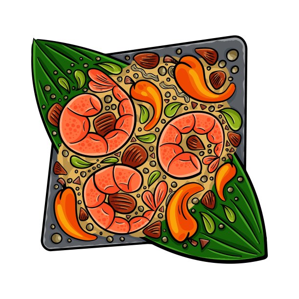 Kuey炒河粉。一种用大蒜、甜酱油和猪油煎制的米粉和小麦粉。马来西亚的美食。图片下载