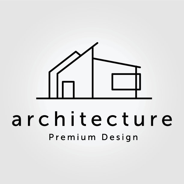 极简设计标志的住宅住宅建筑插画矢量图片下载