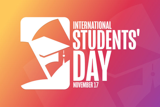 国际学生的一天。11月17日。节日的概念。模板的背景，横幅，卡片，海报与文字铭文。向量EPS10插图。图片下载