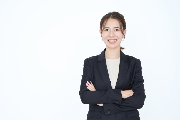 女商人，白人背景图片下载