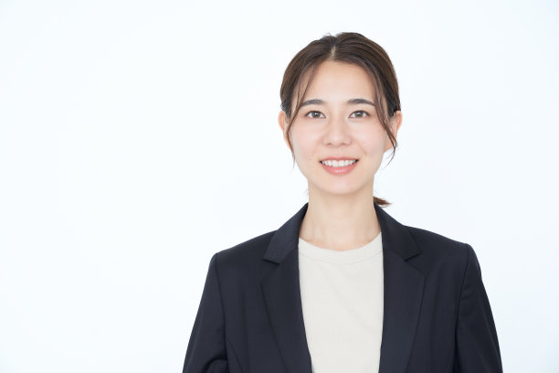 女商人，白人背景图片下载