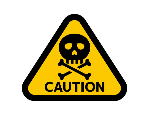 警示危险的骷髅和交叉的骨头符号。矢量插图。图片下载