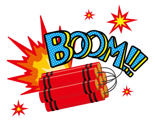 在爆炸的边缘。炸药。矢量插图。图片下载